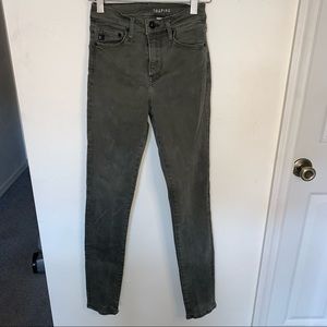 Size 26 & denim sold by H&M olive in color.